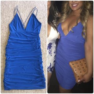 Cobalt blue slinky dress